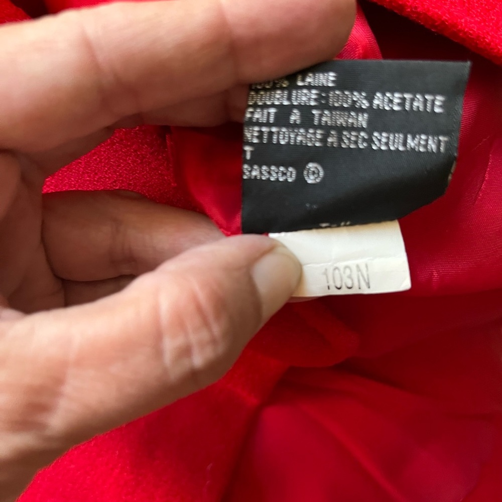 Albert Nipon Vintage 1980 Red Suit Jacket And Ski… - image 3